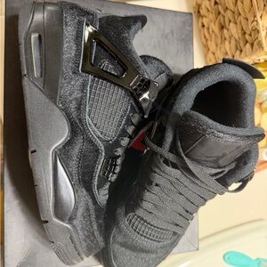 Jordan retro 4s with Bovine fur - gently worn